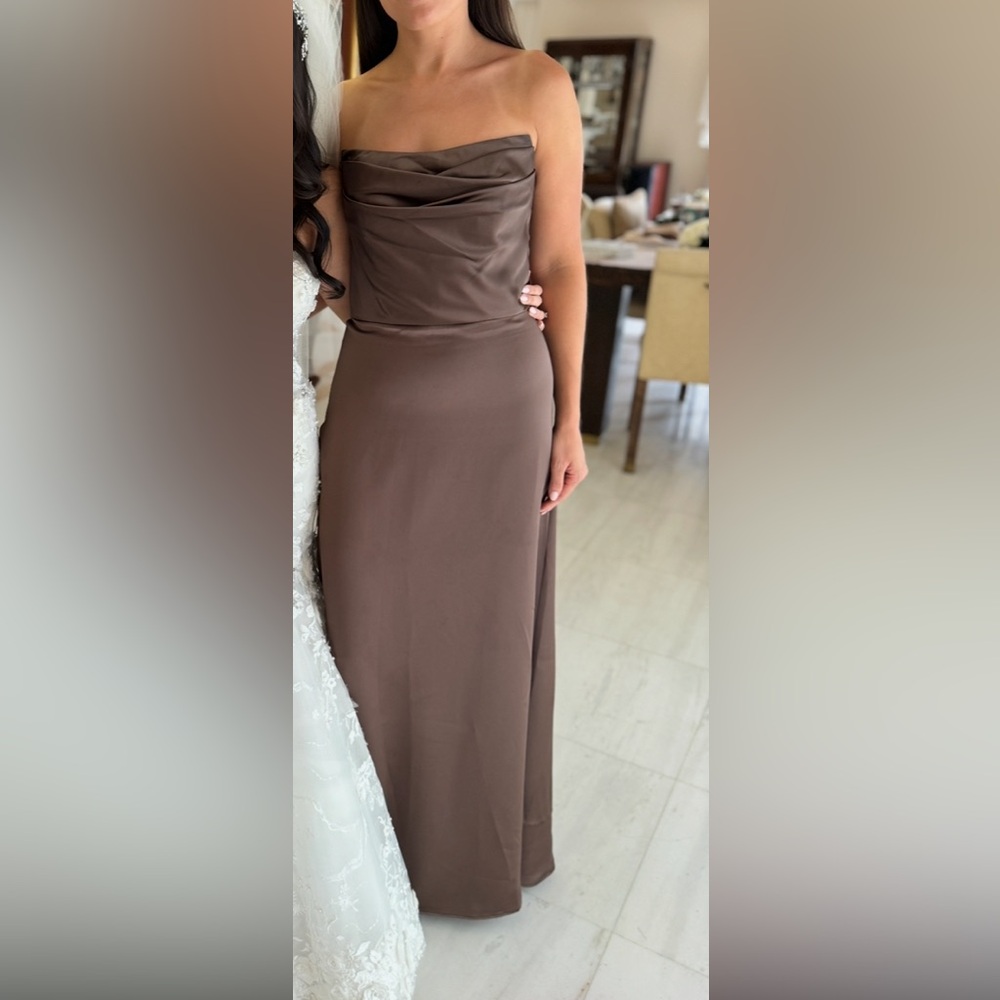 Amsale Jara Dress - Truffle